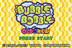 Bubble Bobble - Old & New Title Screen